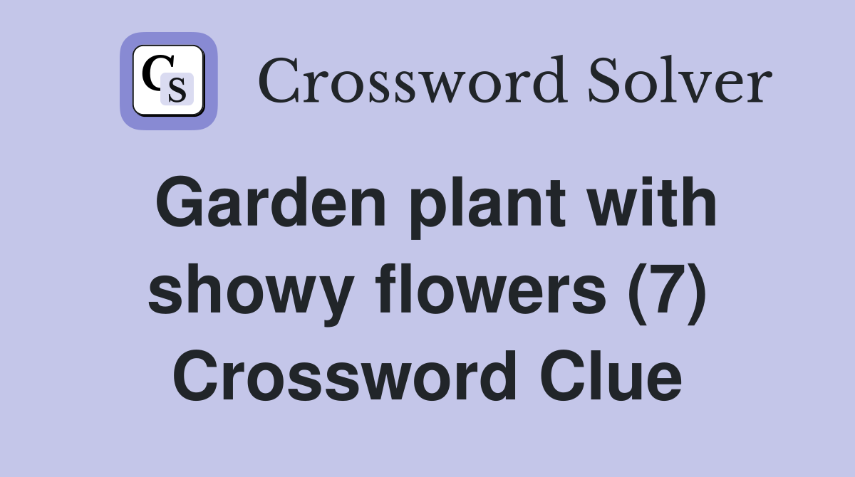 Garden plant with showy flowers (7) Crossword Clue Answers